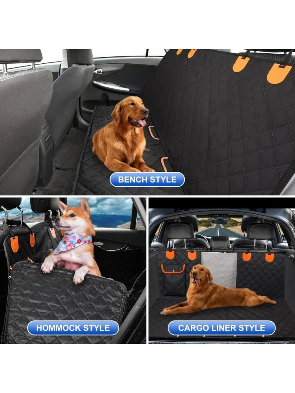 Durable Waterproof Dog Car Seat Cover, Scratchproof Nonslip Hammock for SUV